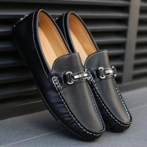 Black Men’s Leather Loafers